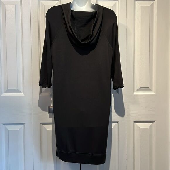 Hyba Charcoal Grey 3/4 Sleeve‎ Hooded Tunic Dress Size S - Picture 7 of 11